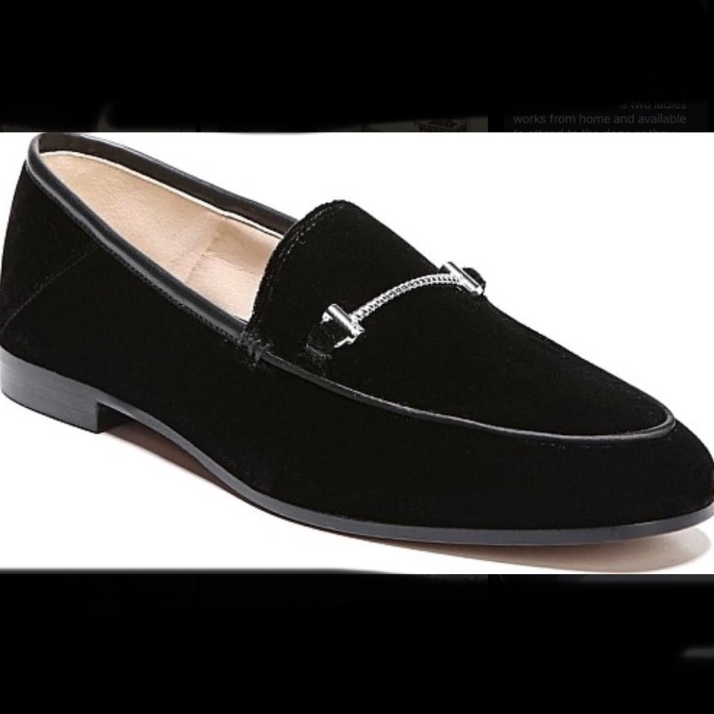 Sam Edelman Black Velvet Loafers - Size 8